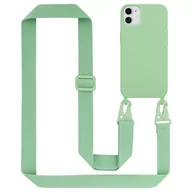 Etui i futerały do telefonów - Łańcuszek Etui Do Apple iPhone 11 Pokrowiec w LIQUID JASNO ZIELONY Silicone TPU Obudowa Ochronny Cadorabo - miniaturka - grafika 1