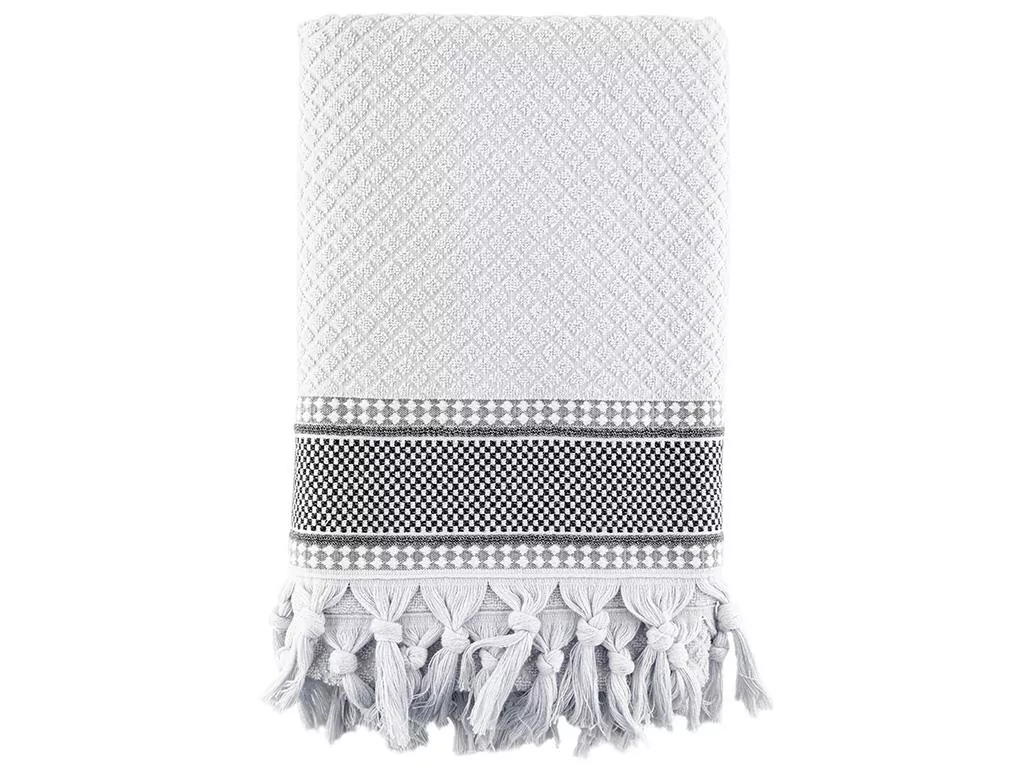 Ręcznik bawełniany łazienkowy Miss Lucy Belarda 70x140 cm szaroniebieski