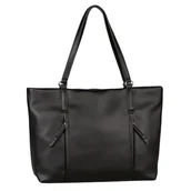 Torebki damskie - TOM TAILOR bags Beca damska torba na ramię z zamkiem błyskawicznym, duża, czarna, czarny, Essential - miniaturka - grafika 1