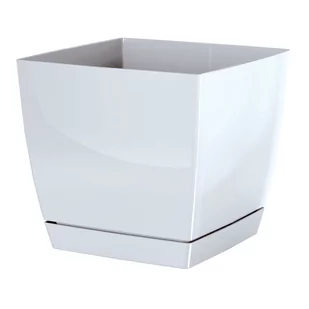 Prosperplast Doniczka Coubi 13,5cm x 13,5cm biała - Donice - miniaturka - grafika 1
