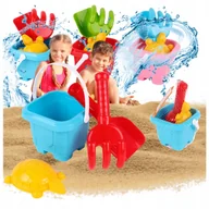 Zabawki do piasku - Zestaw Do Piasku Na Plaże Paskownicy Grabki Łopatka Foremka Wiadereczko - miniaturka - grafika 1