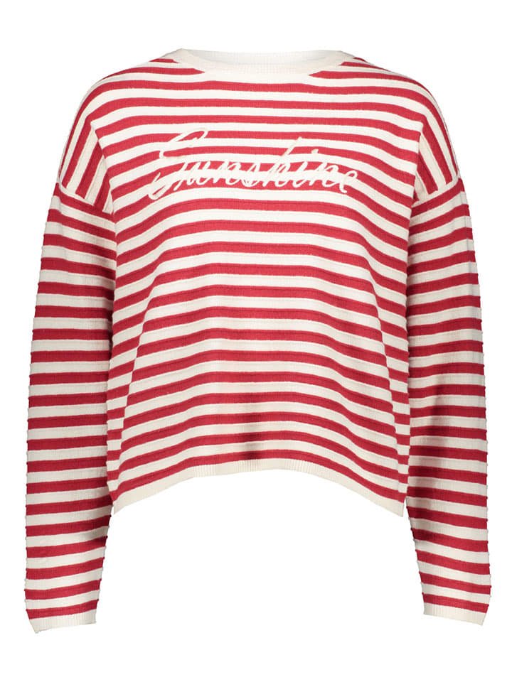 Vero Moda Sweter w kolorze czerwono-białym