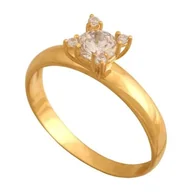 Pierścionki - Złoty Pierścionek Zaręczynowy z Cyrkonią 585 1.95 g, R 13 Rodium - miniaturka - grafika 1