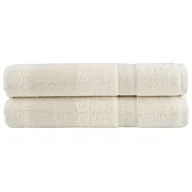 Ręczniki - vidaXL Ręczniki premium SOLUND, 2 szt., kremowe, 100x200 cm, 600 g/cm² - miniaturka - grafika 1