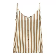 Koszulki i topy damskie - Only Onlastrid Singlet Wvn Noos Topy Kobiety, Chmura Dancer/Paski: Beżowy W Paski, 32 - miniaturka - grafika 1