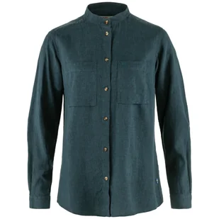 Koszula damska Fjällräven Övik Hemp Shirt LS W Rozmiar: M / Kolor: ciemnoniebieski - Koszulki sportowe damskie - miniaturka - grafika 1
