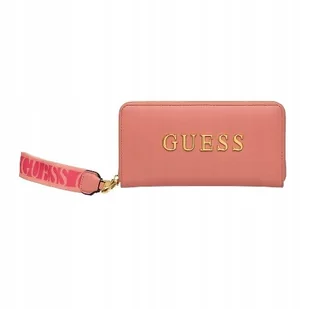 GUESS PORTFEL DAMSKI RÓŻOWY Z NAPISEM GMA - Portfele - miniaturka - grafika 1