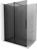 Ścianki i drzwi prysznicowe - Mexen Velar ścianka prysznicowa rozsuwana Walk-in 160 x 200 cm, grafit 8 mm, czarna - 871-160-000-43-70 - miniaturka - grafika 1