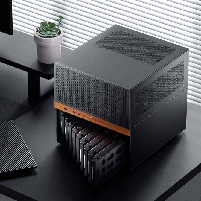 Obudowa Jonsbo N6 Obudowa NAS Obudowa Cube mATX Stal/Mesh - czarny