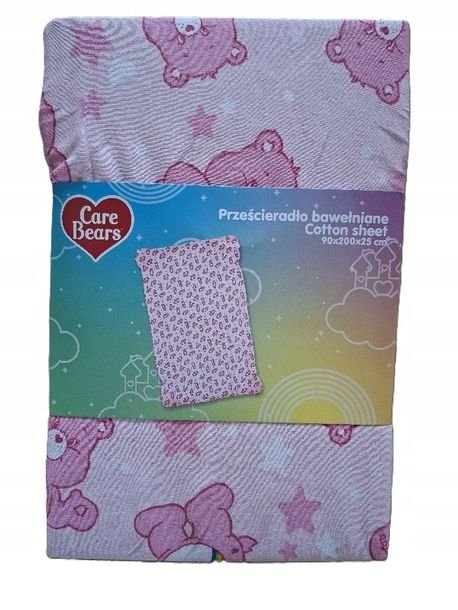 Prześcieradło bawełna CARE BEARS 90x200 nowe