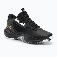 Buty sportowe męskie - Buty do koszykówki męskie Under Armour Lockdown 6 black/black/metallic gold - miniaturka - grafika 1