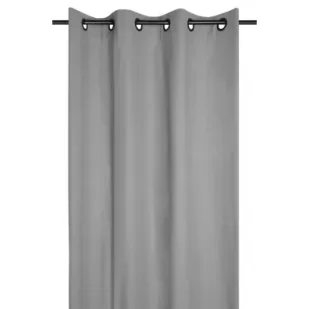 Stof Zasłona Duo 135x240 jasnoszara bawełna - Zasłony - miniaturka - grafika 1