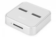 Stacje dokujące i replikatory portów - DIGITUS Stacja dokująca do dysków SSD M.2 NVMe + M.2 SATA z czytnikiem kart SD-Express, USB-C, Srebrna DA-71546 - miniaturka - grafika 1