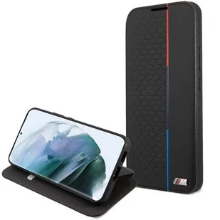 BMW Etui Bookcase M Collection Triangles do Galaxy S22, czarne BMW000457-0 - Etui i futerały do telefonów - miniaturka - grafika 3