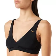 Biustonosze - Emporio Armani Damski biustonosz braletka druga skóra mikrofibra i koronka, Czarny, M - miniaturka - grafika 1