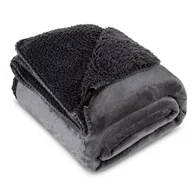 Koce i narzuty dla dzieci - ﻿Koc dwustronny narzuta TEDY 200x220 Premium stalowy ciepły polarowy miękki - miniaturka - grafika 1