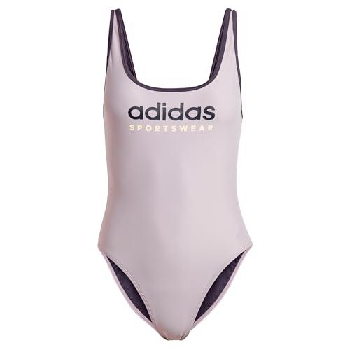 adidas Damski strój kąpielowy z dekoltem w kształcie litery U, czarny 102 cm, Czarny, 128