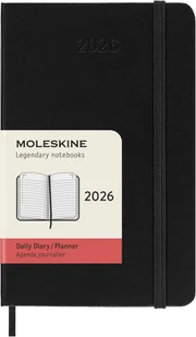 MOLESKINE kalendarz 2026 CZARNY POCKET HARD DZIENNY (9x14) - Kalendarze - miniaturka - grafika 1