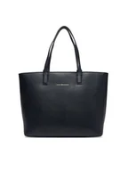 Torebki damskie - Tommy Hilfiger Torebka Th Logotape Tote AW0AW17449 Granatowy - miniaturka - grafika 1