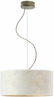 Lampy sufitowe - Biała lampa wisząca z abażurem a la marmur HAJFA MARMUR fi - 40 cm - kolor biały - miniaturka - grafika 1