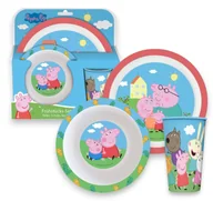 Zestawy naczyń dla dzieci - Zestaw obiadowy ŚWINKA PEPPA talerz miska kubek - miniaturka - grafika 1