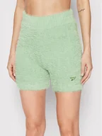 Spodenki damskie - Reebok Szorty materiałowe Cozy Legging H46811 Zielony Fitted Fit - miniaturka - grafika 1