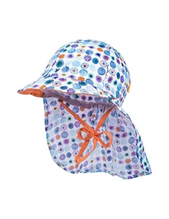maximo Czapka ochronna na kark dla dziewczynki, wielobarwny (ciemnoniebieski-fioletowy-kwiaty 38), 49 cm - Czapki damskie - miniaturka - grafika 1