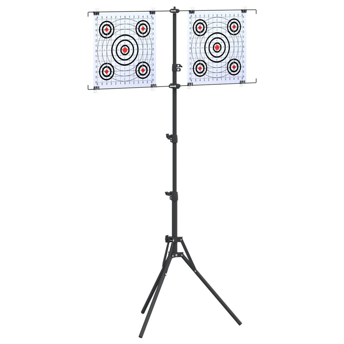 vidaXL Stojak na tarczę Czarny 82.5 x 51 x 150 cm Stal