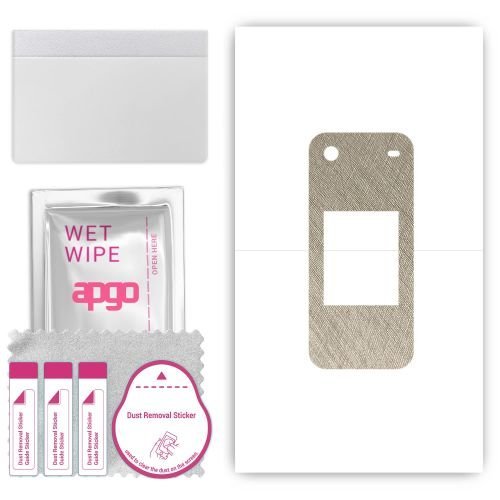 folia naklejka skórka strukturalna na TYŁ do Nokia 2780 Flip - Tytan Srebrny - apgo SKINS