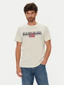 Koszulki męskie - Napapijri T-Shirt S-Aylmer NP0A4HTO Beżowy Regular Fit - miniaturka - grafika 1