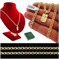 Biżuteria dla dzieci - SREBRNY ZESTAW KOMUNIJNY ŁAŃCUSZEK I MEDALIK DLA CHŁOPCA, PAMIĄTKA, PREZENT - miniaturka - grafika 1