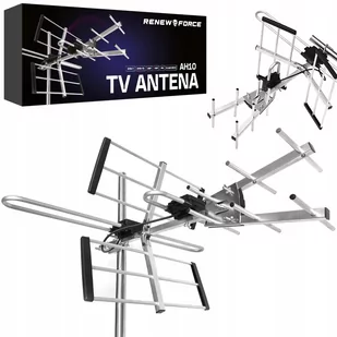 Antena DVBT2 do TV Naziemnej ZEWNĘTRZNA Kierunkowa Combo MUX8 HD 4K LTE VHF AH10 - Anteny TV - miniaturka - grafika 1