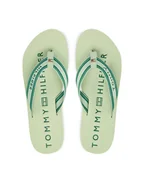 Klapki i japonki damskie - Tommy Hilfiger Japonki Th Webbing Summer Sandal FW0FW09193 Zielony - miniaturka - grafika 1