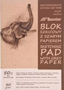 LENIAR BLOK SZKICOWNIK A5/50K SZARY 80G LEN 90852 18829-uniw - Podobrazia, bloki, papiery - miniaturka - grafika 2