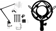 Akcesoria do komputerów stacjonarnych - Mozos Mozos Statyw biurkowy na mikrofon czarny SB42 + Kosz antywibracyjny 48-54mm SHM2 - miniaturka - grafika 1