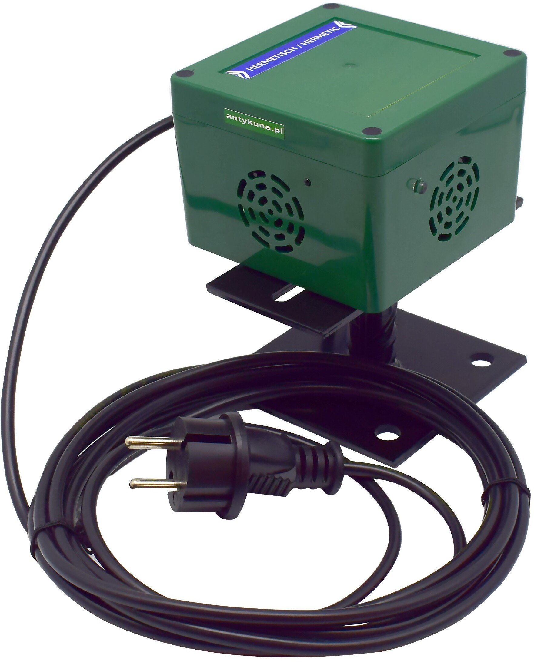 Antykuna.pl Odstraszacz MOCNY Hermetyczny do ogrodu, na taras, balkon, parking, na stopce, zasilanie 230V