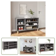Szafki na buty - The Living Store Stojak na buty szary Sonoma 102x36x60 cm Materiał drewnopochodny - miniaturka - grafika 1