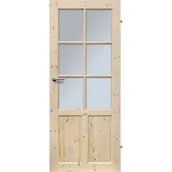 Drzwi wewnętrzne - Skrzydło wewnętrzne CZAPLA FOG 6S 80P sosna pokojowe RADEX - miniaturka - grafika 1