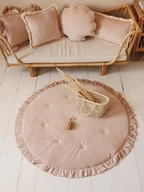 Maty edukacyjne - Mata soft welwet z falbanką "Latte" - miniaturka - grafika 1