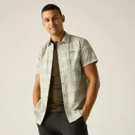 Koszule męskie - Regatta Koszula męska z krótkim rękawem Travel Light przeciw insektom Zielony, Rozmiar: L - miniaturka - grafika 1