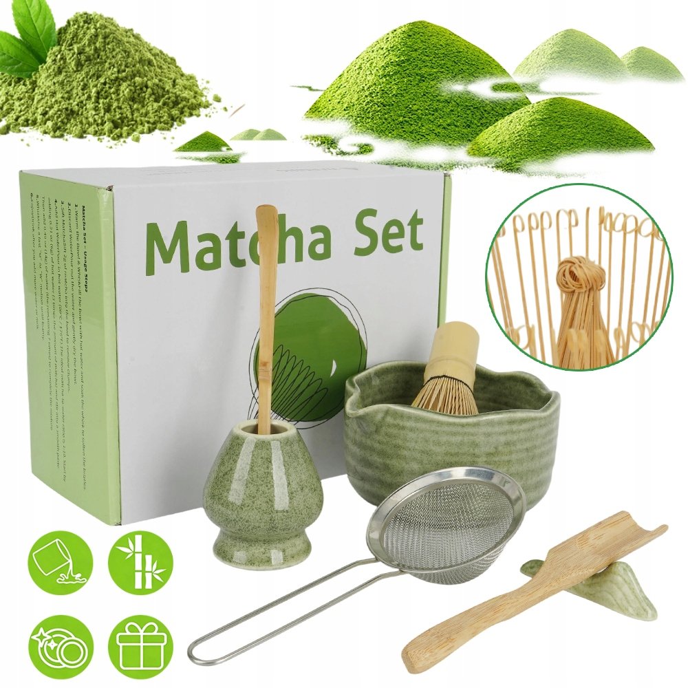 7-CZĘŚCIOWY Zestaw Do Ceremonii Matcha Zestaw Narzędzi Do Wyrobu Matchy