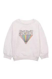 Bluzy dla dziewczynek - Biała bluza dziewczęca z napisem Sunshine - grafika 1