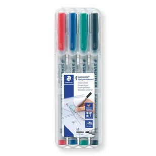 Staedtler Uniwersalny zestaw Pisaków Lumocolor M 4 szt - Flamastry - miniaturka - grafika 1