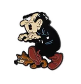 Broszki - NOWA PRZYPINKA BROCHA PIN SMERFY, GARGAMEL I KOT KLAKIER - miniaturka - grafika 1