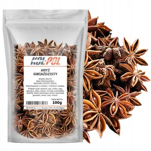 ANYŻ GWIAZDKI 100g Gwiaździsty cały aromatyczny do herbaty jakość Kol-Pol - Przyprawy i zioła sypkie ANYŻ GWIAZDKI 100g Gwiaździsty cały aromatyczny do herbaty jakość Kol-Pol - Przyprawy i zioła sypkie - miniaturka - grafika 1