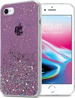 Etui i futerały do telefonów - Etui Cadorabo do Apple iPhone 7 / 7S / 8 / SE 2020 fioletowe etui na telefon komórkowy etui TPU brokatowe etui brokatowe - miniaturka - grafika 1