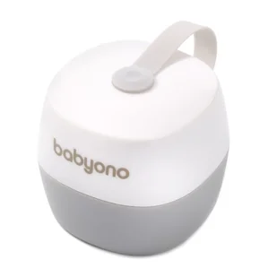 Babyono Pojemnik Na Smoczek Etui Elastyczne Zapięcie Szaro-Białe - Akcesoria do smoczków - miniaturka - grafika 1