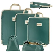 Walizki - Romon Torby Compresion Travel, 5 sztuk Torby Organizujące Walizka Podróżna, Wodoodporny Zestaw Kostek Do Pakowania z Kompresją, Do Odzież, Kosmetyki, Bagaż - miniaturka - grafika 1