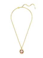 Naszyjniki - Swarovski Pozłacany naszyjnik z zawieszką - dł. 42 cm - miniaturka - grafika 1