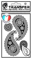 Pasmanteria - Naprasowanka mini Czarna Kaszmir, arkusz - miniaturka - grafika 1
